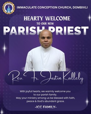 Welcome Rev Fr Justin Kallely